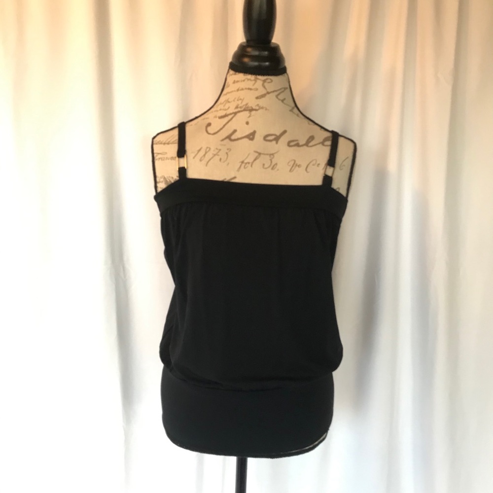 Express Design Studio Black Balloon Hem Tank